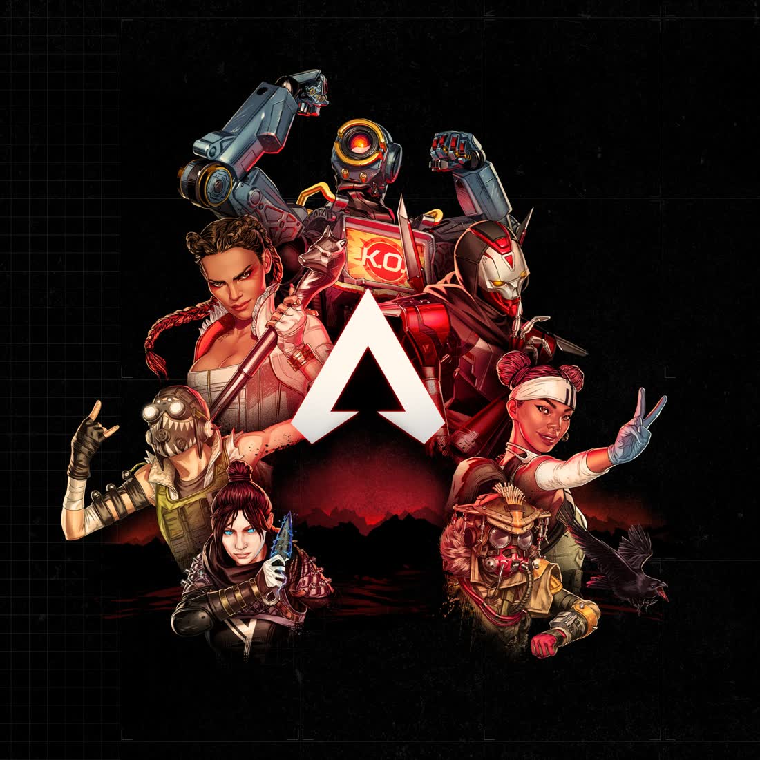 Electronic Arts 공식 아트워크 속 에이펙스 레전드 레전드들