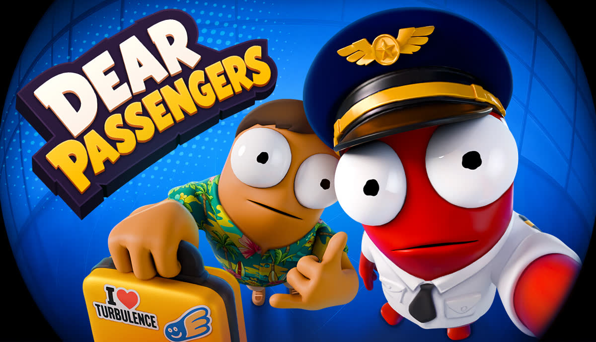 부서져 가는 여객기 객실의 승무원과 승객들 — Dear Passengers 공식 아트워크
