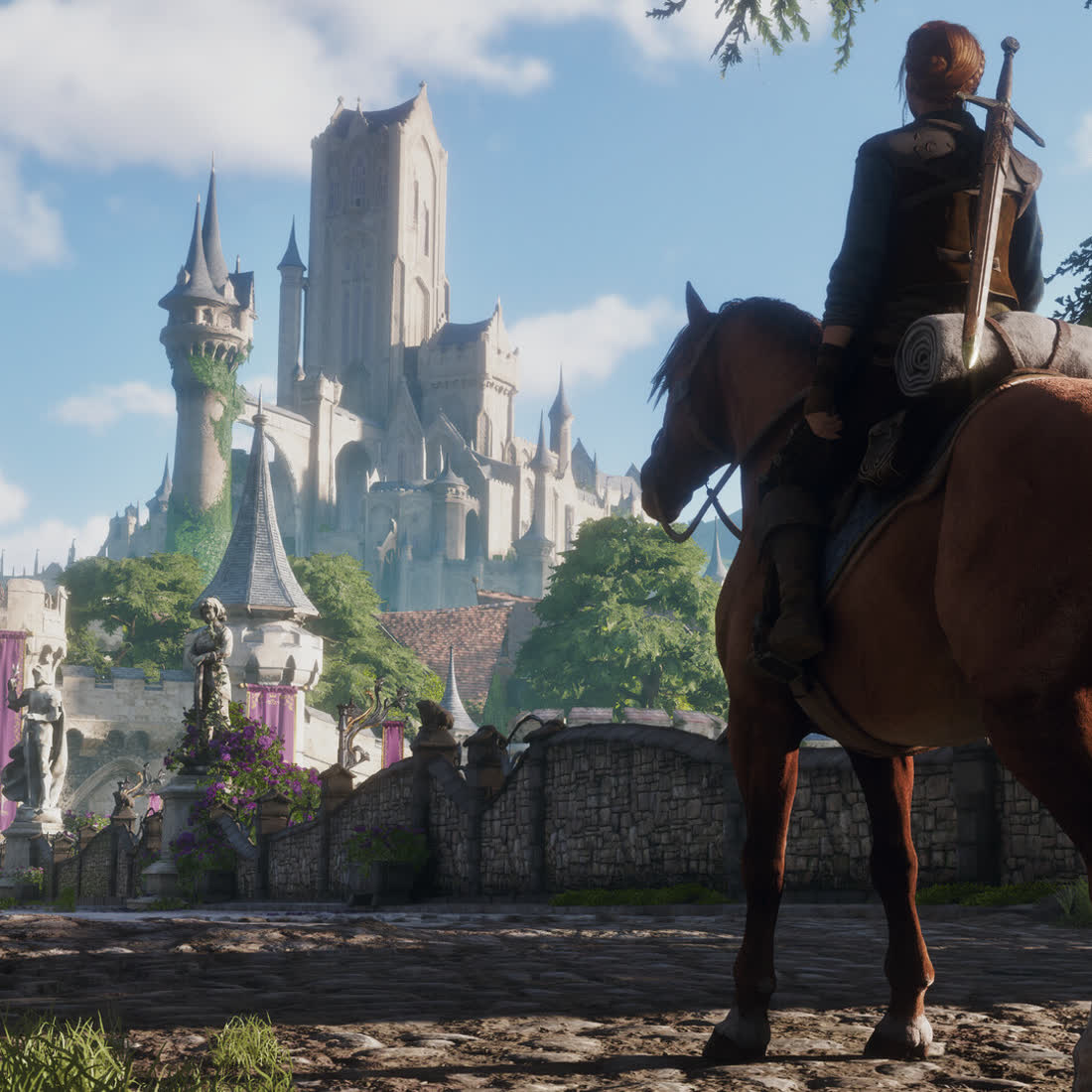 해질 무렵 알비온 언덕 위의 바우어스톤 — Fable 공식 아트워크