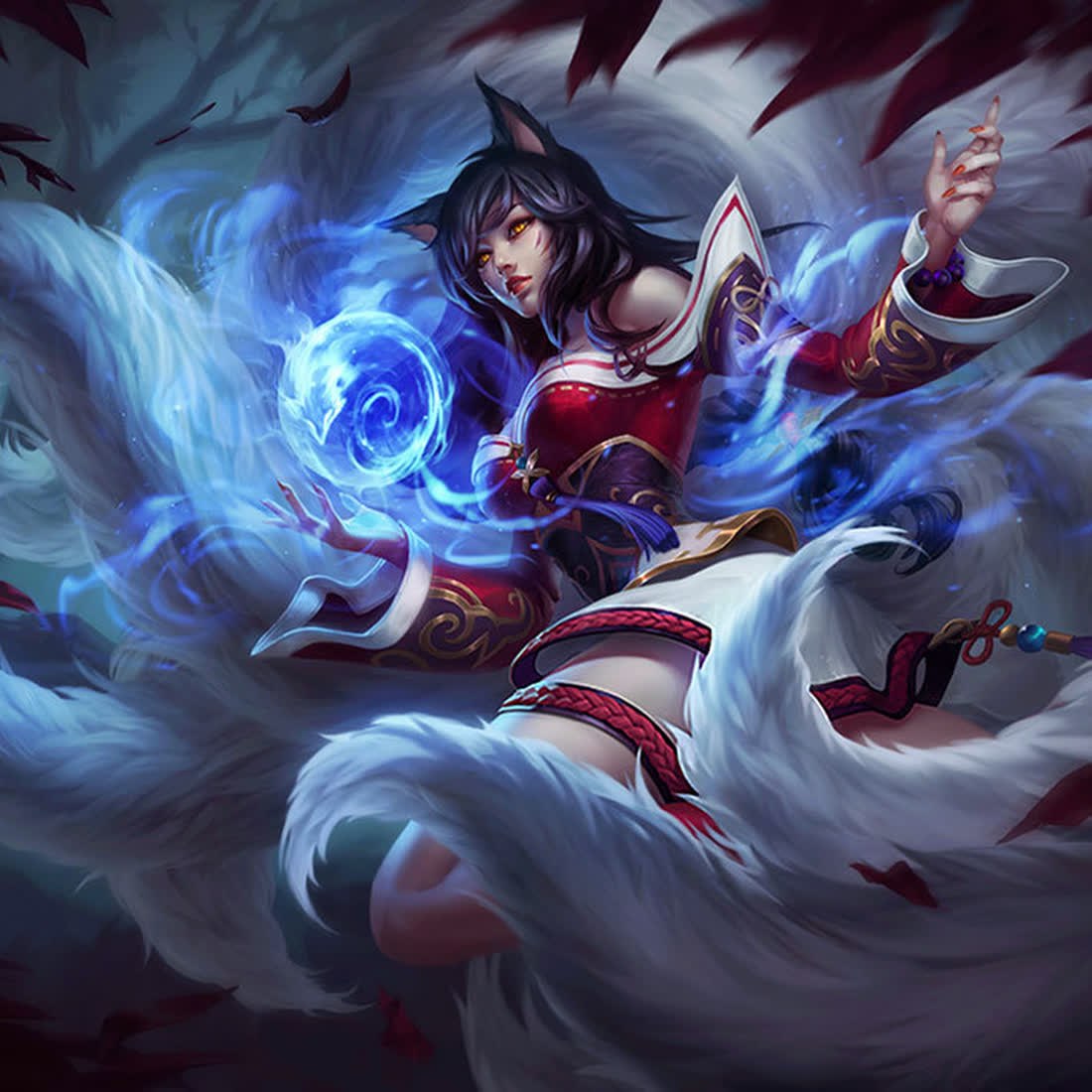 Ahri z League of Legends na oficjalnej grafice Riot Games
