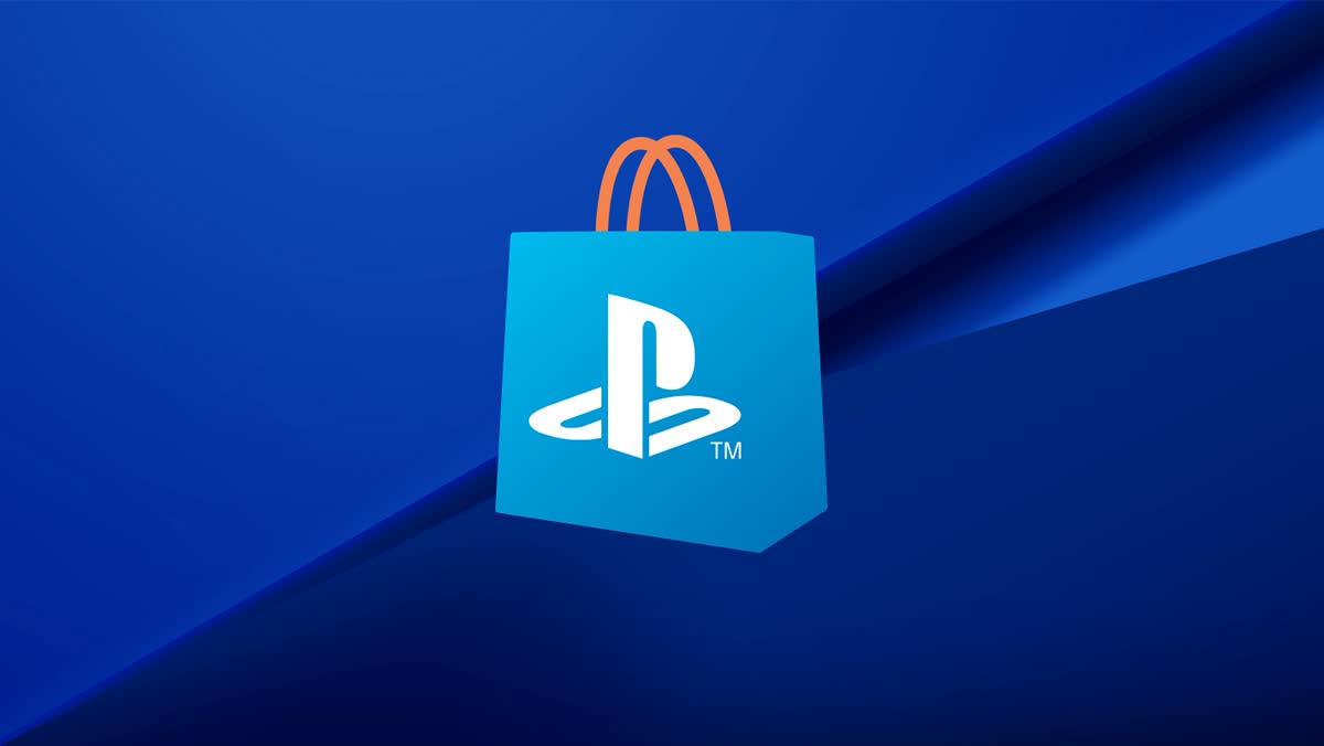 PlayStation 로고가 들어간 PlayStation Store 쇼핑백 — PlayStation 공식 아트워크
