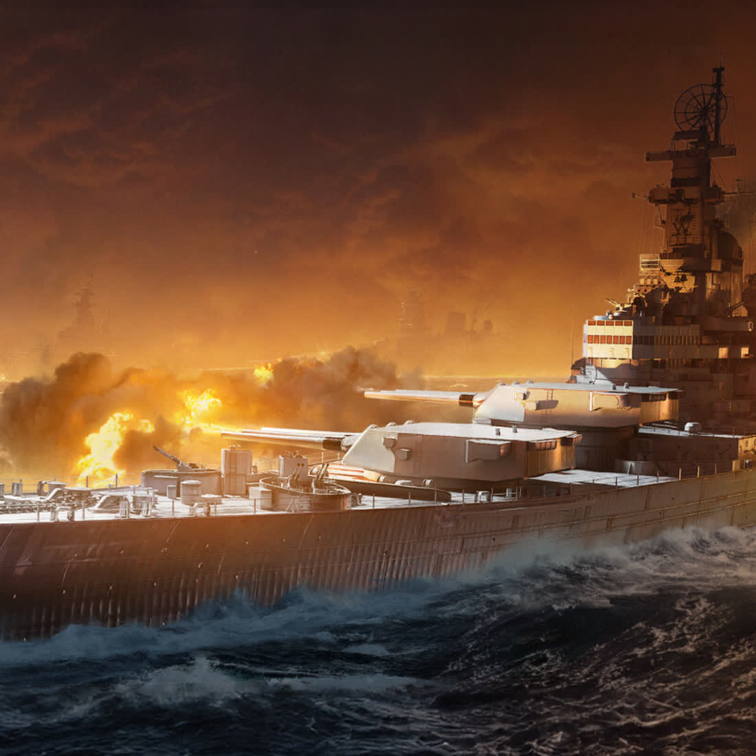 Wargaming.net 공식 아트워크 속 월드 오브 워쉽 전함
